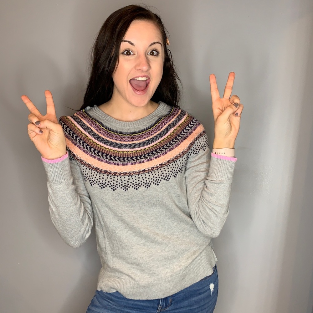 Light-weight colorful sweater!
